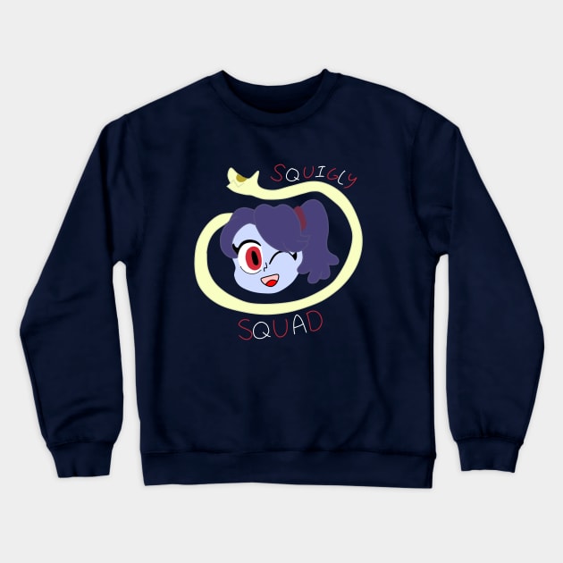 Squigly Squad With Text Crewneck Sweatshirt by casminlamoy